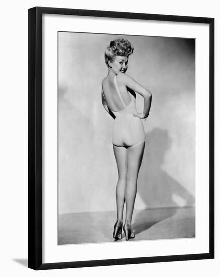 Betty Grable, World War II Pin-Up Picture, 1943-null-Framed Photo