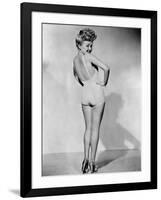 Betty Grable, World War II Pin-Up Picture, 1943-null-Framed Photo