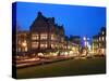 Bettys and Parliament Street at Dusk, Harrogate, North Yorkshire, Yorkshire, England, United Kingdo-Mark Sunderland-Stretched Canvas