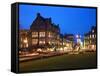 Bettys and Parliament Street at Dusk, Harrogate, North Yorkshire, Yorkshire, England, United Kingdo-Mark Sunderland-Framed Stretched Canvas