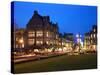 Bettys and Parliament Street at Dusk, Harrogate, North Yorkshire, Yorkshire, England, United Kingdo-Mark Sunderland-Stretched Canvas