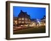 Bettys and Parliament Street at Dusk, Harrogate, North Yorkshire, Yorkshire, England, United Kingdo-Mark Sunderland-Framed Photographic Print