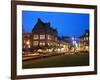 Bettys and Parliament Street at Dusk, Harrogate, North Yorkshire, Yorkshire, England, United Kingdo-Mark Sunderland-Framed Photographic Print