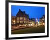 Bettys and Parliament Street at Dusk, Harrogate, North Yorkshire, Yorkshire, England, United Kingdo-Mark Sunderland-Framed Photographic Print