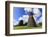 Bettys Hope, historic early sugar plantation, 1651, restored windmill towers, Antigua-Eleanor Scriven-Framed Photographic Print