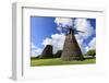 Bettys Hope, historic early sugar plantation, 1651, restored windmill towers, Antigua-Eleanor Scriven-Framed Photographic Print