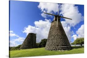 Bettys Hope, historic early sugar plantation, 1651, restored windmill towers, Antigua-Eleanor Scriven-Stretched Canvas