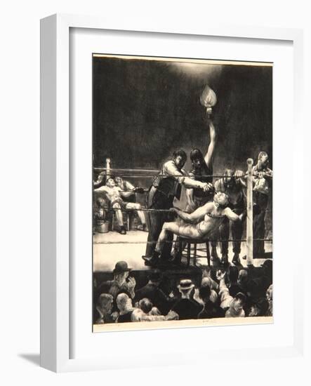 Between Rounds, Small, Second Stone, 1923-George Wesley Bellows-Framed Giclee Print