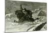 Between Staplehurst and Rochester U.K. 1887 Mail Cart in a Snow Drift-null-Mounted Giclee Print