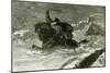 Between Staplehurst and Rochester U.K. 1887 Mail Cart in a Snow Drift-null-Mounted Giclee Print