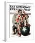 "Between the Acts" Saturday Evening Post Cover, May 26,1923-Norman Rockwell-Framed Giclee Print