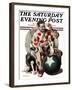 "Between the Acts" Saturday Evening Post Cover, May 26,1923-Norman Rockwell-Framed Giclee Print