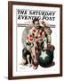 "Between the Acts" Saturday Evening Post Cover, May 26,1923-Norman Rockwell-Framed Giclee Print