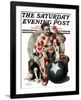 "Between the Acts" Saturday Evening Post Cover, May 26,1923-Norman Rockwell-Framed Giclee Print