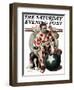 "Between the Acts" Saturday Evening Post Cover, May 26,1923-Norman Rockwell-Framed Premium Giclee Print