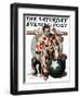 "Between the Acts" Saturday Evening Post Cover, May 26,1923-Norman Rockwell-Framed Premium Giclee Print