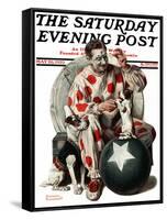 "Between the Acts" Saturday Evening Post Cover, May 26,1923-Norman Rockwell-Framed Stretched Canvas