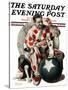 "Between the Acts" Saturday Evening Post Cover, May 26,1923-Norman Rockwell-Stretched Canvas