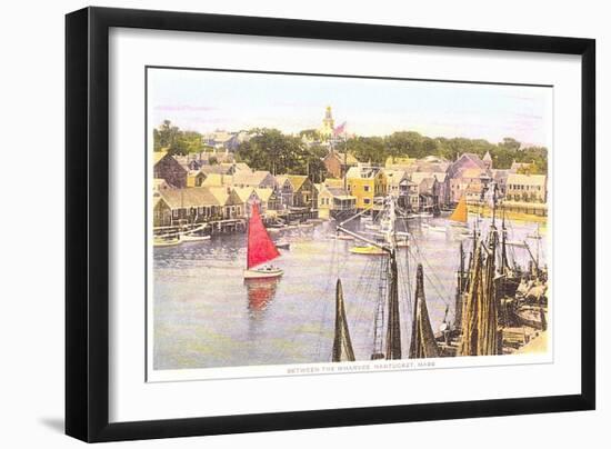 Between the Wharves, Nantucket, Massachusetts-null-Framed Art Print