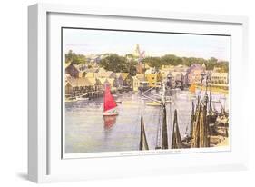 Between the Wharves, Nantucket, Massachusetts-null-Framed Art Print