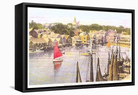 Between the Wharves, Nantucket, Massachusetts-null-Framed Stretched Canvas