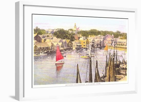 Between the Wharves, Nantucket, Massachusetts-null-Framed Art Print