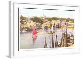 Between the Wharves, Nantucket, Massachusetts-null-Framed Art Print