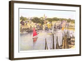 Between the Wharves, Nantucket, Massachusetts-null-Framed Art Print