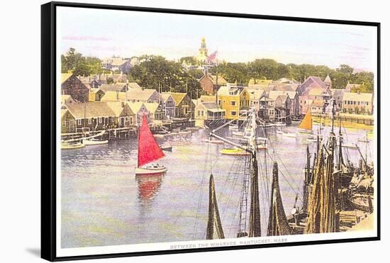 Between the Wharves, Nantucket, Massachusetts-null-Framed Stretched Canvas