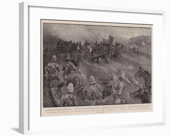 Between Two Fires, an Incident During the March on Kimberley by General French's Relief Column-John Charlton-Framed Giclee Print