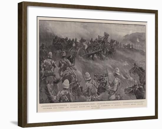 Between Two Fires, an Incident During the March on Kimberley by General French's Relief Column-John Charlton-Framed Giclee Print