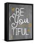 BeUtiful Grey-Jace Grey-Framed Stretched Canvas