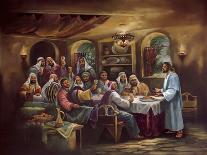 Black Last Supper-Bev Lopez-Art Print