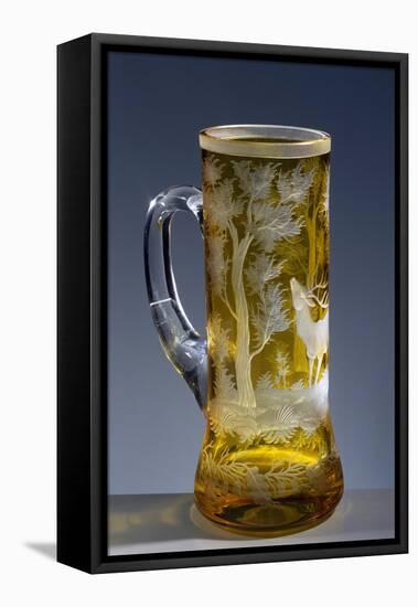 Beveled Colored-Glass Mug, Austria-null-Framed Stretched Canvas