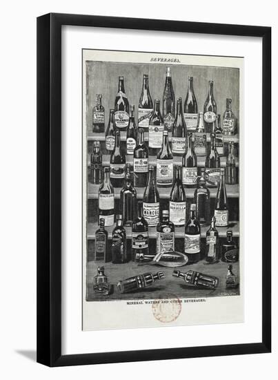 Beverages, Assorted Wines and Spirits-Isabella Beeton-Framed Giclee Print