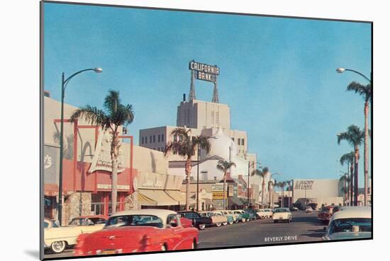 Beverly Drive in the Fifties-null-Mounted Art Print