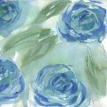 Blue Green Roses I-Beverly Dyer-Art Print