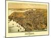 Beverly Farms, Massachusetts - Panoramic Map-Lantern Press-Mounted Art Print