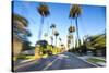 Beverly Hills Drive through with Motion Blur.-SeanPavonePhoto-Stretched Canvas