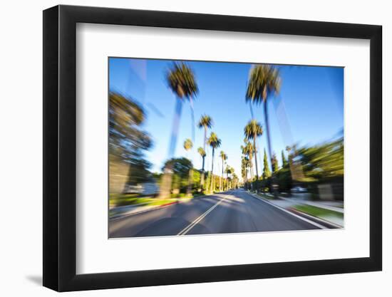 Beverly Hills Drive through with Motion Blur.-SeanPavonePhoto-Framed Photographic Print