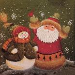 Three Santas-Beverly Johnston-Giclee Print