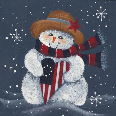 Snowman with Big Heart