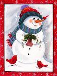 Snowman (Holding Broom) and Santa (Holding Red Bird)-Beverly Johnston-Giclee Print