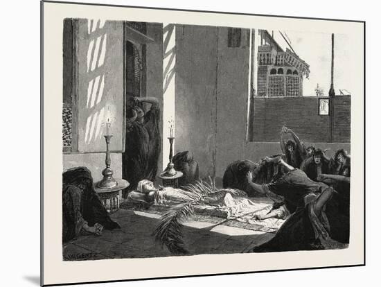 Bewailing the Dead. Egypt, 1879-null-Mounted Giclee Print