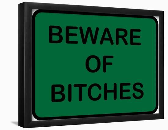 Beware of Bitches-null-Framed Poster