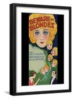 Beware of Blondes-null-Framed Art Print