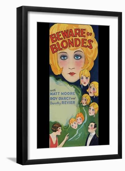 Beware of Blondes-null-Framed Art Print