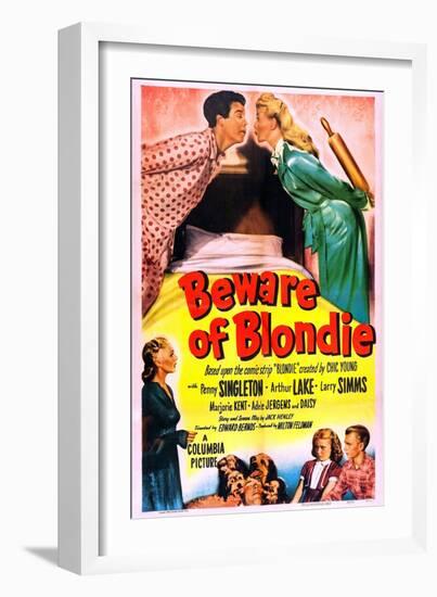 Beware of Blondie-null-Framed Art Print