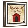 Beware of Cute Dog-null-Framed Premium Giclee Print