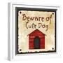 Beware of Cute Dog-null-Framed Premium Giclee Print